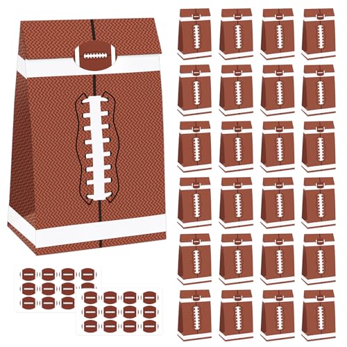 WYTAOHZL Fußball-Geschenktüten mit Aufklebern, Fußball-Geschenktüten für Erwachsene, Fußball, Snack-Taschen für Team-Partys, 24 Stück WYTAOHZL Fußball-Geschenktüten mit Aufklebern, Fußball-Geschenktüten für Erwachsene, Fußball, Snack-Taschen für Team-Partys, 24 Stück von WYTAOHZL