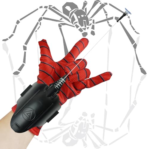 Spider Web Shooter Toy 2.0 Upgrade-Action und Licht mit Fernbedienung - Superhelden-Spinnennetz-Projektionsspielzeug, ideal für Spinnennetzkämpfe und Rollenspiele (Basisversion) von WYWZDQ