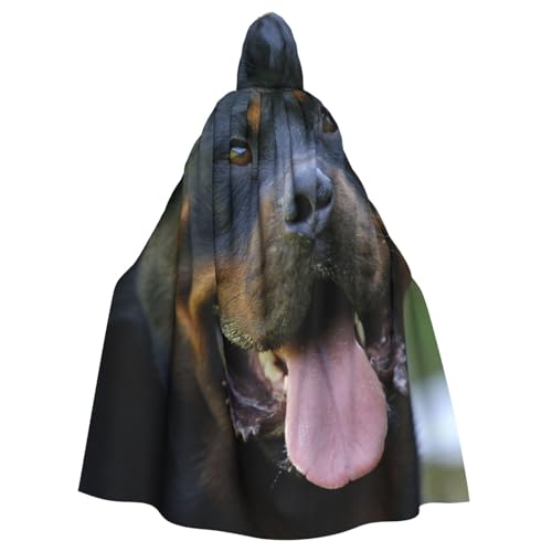 Lustiger Rottweiler-Tapetendruck, Kapuzenumhang für Erwachsene, Unisex, Halloween, Weihnachten, Cosplay-Umhang von WYYDPPLK