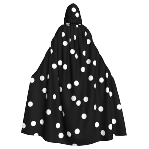 Lustiger schwarz-weißer Kapuzenumhang für Erwachsene – Unisex, Halloween, Weihnachten, Cosplay, Umhang von WYYDPPLK