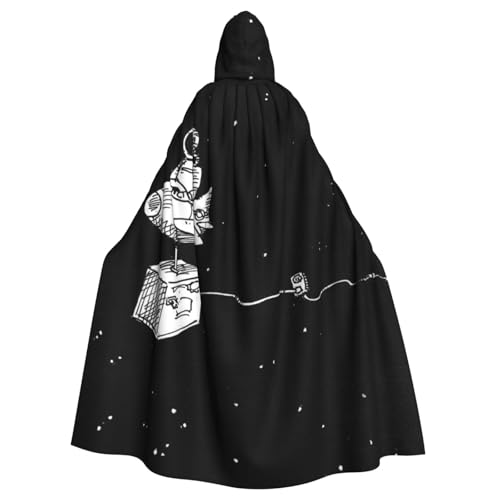WYYDPPLK Kapuzenumhang mit lustigem Astronauten-Galaxie-Druck, für Erwachsene, Unisex, Halloween, Weihnachten, Cosplay von WYYDPPLK