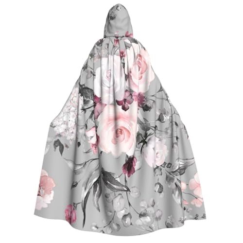 WYYDPPLK Kapuzenumhang mit lustigem Blumendruck für Erwachsene – Unisex, Halloween, Weihnachten und Ostern, Events, Cosplay-Umhang von WYYDPPLK