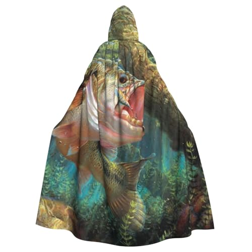 WYYDPPLK Kapuzenumhang mit lustigem Fischdruck für Erwachsene – Unisex, Halloween, Weihnachten, Cosplay-Umhang WYYDPPLK Kapuzenumhang mit lustigem Fischdruck für Erwachsene – Unisex, Halloween, Weihnachten, Cosplay-Umhang von WYYDPPLK