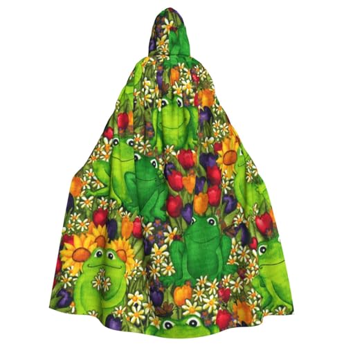 WYYDPPLK Kapuzenumhang mit lustigem Frosch-Aufdruck, für Erwachsene, Unisex, Halloween, Weihnachten, Cosplay von WYYDPPLK