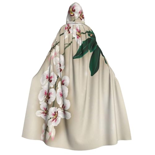 WYYDPPLK Kapuzenumhang mit lustigem Glocken-Orchideen-Druck, für Erwachsene, Unisex, Halloween, Weihnachten und Ostern, Cosplay-Umhang WYYDPPLK Kapuzenumhang mit lustigem Glocken-Orchideen-Druck, für Erwachsene, Unisex, Halloween, Weihnachten und Ostern, Cosplay-Umhang von WYYDPPLK