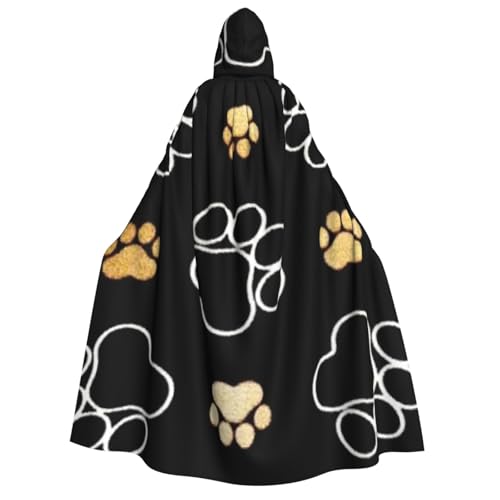 WYYDPPLK Kapuzenumhang mit lustigem Hundeklauen-Aufdruck, für Erwachsene, Unisex, Halloween, Weihnachten und Ostern, Cosplay-Umhang WYYDPPLK Kapuzenumhang mit lustigem Hundeklauen-Aufdruck, für Erwachsene, Unisex, Halloween, Weihnachten und Ostern, Cosplay-Umhang von WYYDPPLK