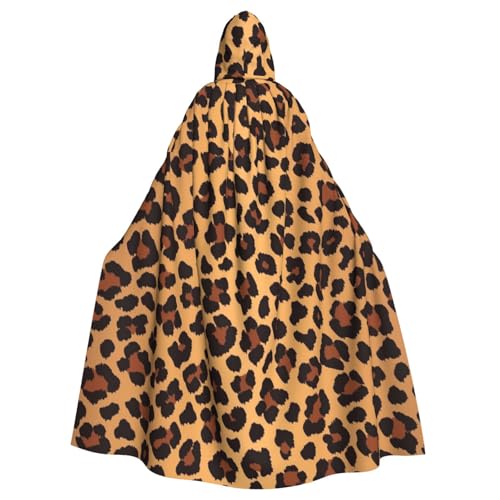 WYYDPPLK Kapuzenumhang mit lustigem Leopardenmuster für Erwachsene, Unisex, Halloween, Weihnachten, Cosplay von WYYDPPLK