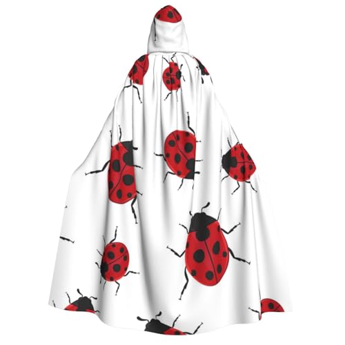 WYYDPPLK Kapuzenumhang mit lustigem Marienkäfer-Aufdruck für Erwachsene, Unisex, Halloween, Weihnachten und Ostern, Cosplay-Umhang WYYDPPLK Kapuzenumhang mit lustigem Marienkäfer-Aufdruck für Erwachsene, Unisex, Halloween, Weihnachten und Ostern, Cosplay-Umhang von WYYDPPLK