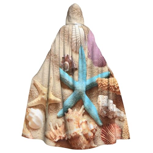 WYYDPPLK Kapuzenumhang mit lustigem Muschel-Design und Seestern-Druck, für Erwachsene, Unisex, Halloween, Weihnachten, Cosplay WYYDPPLK Kapuzenumhang mit lustigem Muschel-Design und Seestern-Druck, für Erwachsene, Unisex, Halloween, Weihnachten, Cosplay von WYYDPPLK