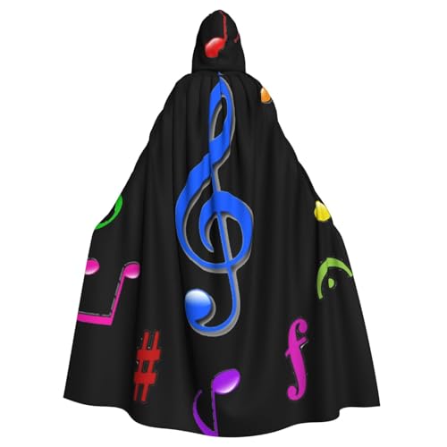 WYYDPPLK Kapuzenumhang mit lustigem Musikdruck für Erwachsene – Unisex, Halloween, Weihnachten, Cosplay-Umhang von WYYDPPLK