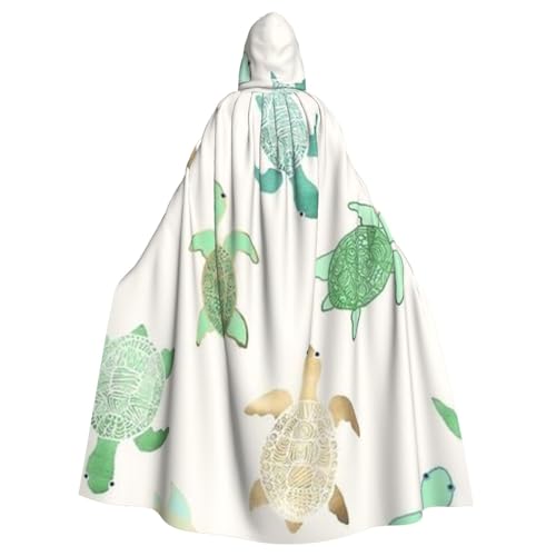 WYYDPPLK Kapuzenumhang mit lustigem Schildkröten-Aufdruck, für Erwachsene, Unisex, Halloween, Weihnachten, Cosplay von WYYDPPLK