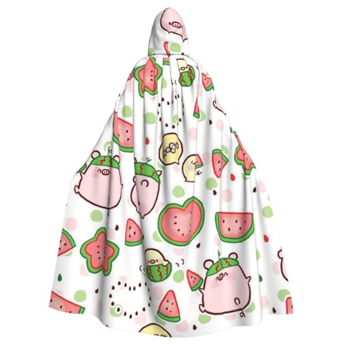 WYYDPPLK Kapuzenumhang mit lustigem Schweinemuster, für Erwachsene, Unisex, Halloween, Weihnachten, Cosplay von WYYDPPLK
