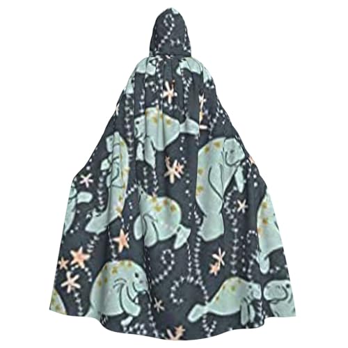 WYYDPPLK Kapuzenumhang mit lustigem Seekuh, Tiermotiv, für Erwachsene, Unisex, Halloween, Weihnachten, Cosplay WYYDPPLK Kapuzenumhang mit lustigem Seekuh, Tiermotiv, für Erwachsene, Unisex, Halloween, Weihnachten, Cosplay von WYYDPPLK