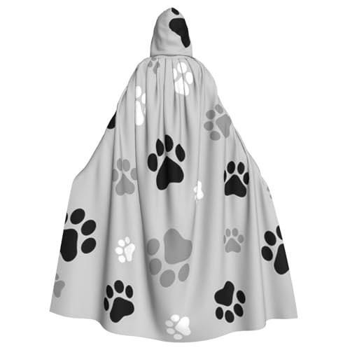 WYYDPPLK Kapuzenumhang mit lustigem Tierkrallen-Druck, für Erwachsene, Unisex, Halloween, Weihnachten, Cosplay von WYYDPPLK