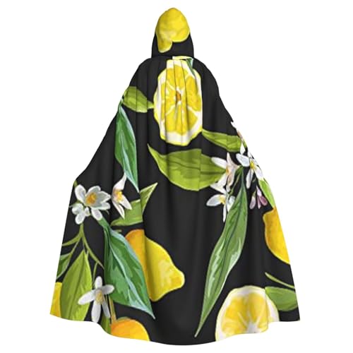 WYYDPPLK Kapuzenumhang mit lustigem Zitrusfruchtmuster für Erwachsene, Unisex, Halloween, Weihnachten, Cosplay von WYYDPPLK