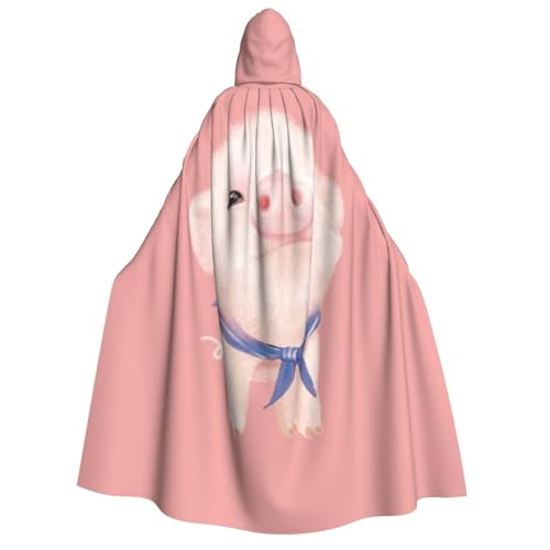 WYYDPPLK Kapuzenumhang mit lustigem rosa Schweine-Aufdruck für Erwachsene – Unisex, Halloween, Weihnachten & Ostern, Events, Cosplay-Umhang WYYDPPLK Kapuzenumhang mit lustigem rosa Schweine-Aufdruck für Erwachsene – Unisex, Halloween, Weihnachten & Ostern, Events, Cosplay-Umhang von WYYDPPLK