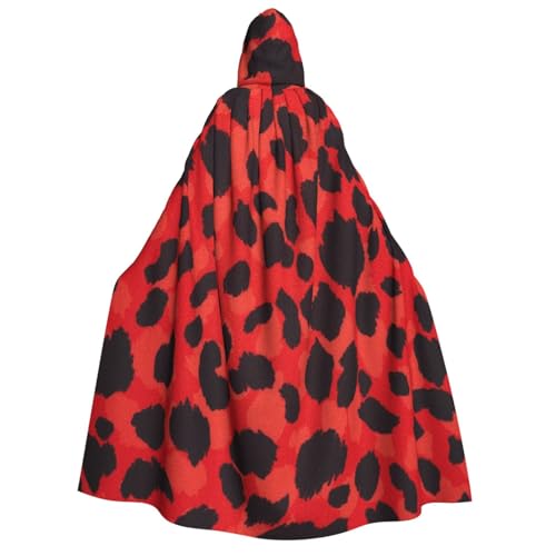 WYYDPPLK Kapuzenumhang mit lustigem rotem Leopardenmuster für Erwachsene, Unisex, Halloween, Weihnachten und Ostern, Cosplay-Umhang WYYDPPLK Kapuzenumhang mit lustigem rotem Leopardenmuster für Erwachsene, Unisex, Halloween, Weihnachten und Ostern, Cosplay-Umhang von WYYDPPLK