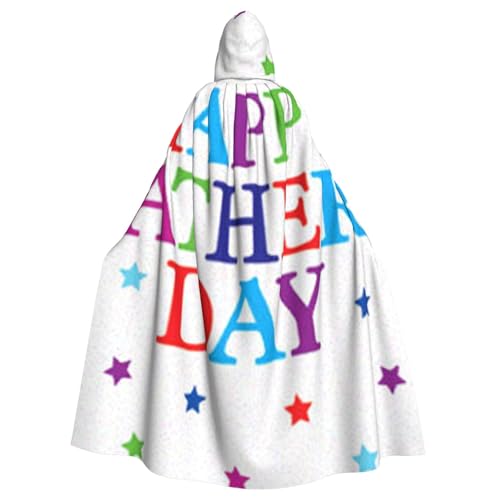 WYYDPPLK Kapuzenumhang mit lustigen Sternen und "Happy Fathers Day", für Erwachsene, Unisex, Halloween, Weihnachten, Cosplay von WYYDPPLK