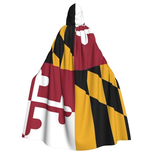 WYYDPPLK Kapuzenumhang mit lustiger Flagge von Maryland, für Erwachsene, Unisex, Halloween, Weihnachten, Cosplay von WYYDPPLK