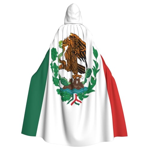 WYYDPPLK Kapuzenumhang mit lustiger Flagge von Mexiko, für Erwachsene, Unisex, Halloween, Weihnachten, Cosplay von WYYDPPLK
