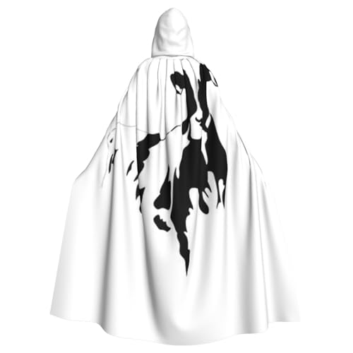 WYYDPPLK Kapuzenumhang mit lustiger Kuh in Schwarz-Weiß-Druck, für Erwachsene, Unisex, Halloween, Weihnachten, Cosplay-Umhang WYYDPPLK Kapuzenumhang mit lustiger Kuh in Schwarz-Weiß-Druck, für Erwachsene, Unisex, Halloween, Weihnachten, Cosplay-Umhang von WYYDPPLK