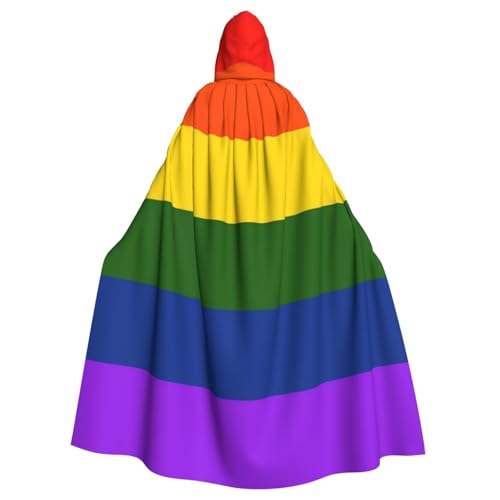 WYYDPPLK Kapuzenumhang mit lustiger Regenbogen-Flagge, für Erwachsene, Unisex, Halloween, Weihnachten, Cosplay WYYDPPLK Kapuzenumhang mit lustiger Regenbogen-Flagge, für Erwachsene, Unisex, Halloween, Weihnachten, Cosplay von WYYDPPLK