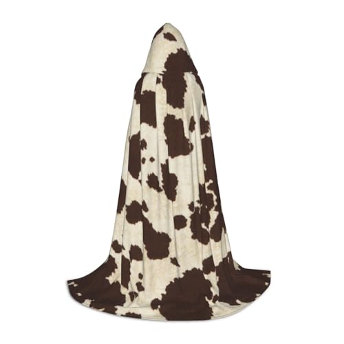 WYYDPPLK Langer Kapuzenumhang für Jugendliche, braune Kuh-Punkte, Druck, Cosplay, Rollenparty, Halloween-Kostüme WYYDPPLK Langer Kapuzenumhang für Jugendliche, braune Kuh-Punkte, Druck, Cosplay, Rollenparty, Halloween-Kostüme von WYYDPPLK