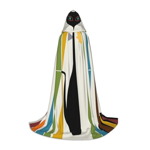 WYYDPPLK Langer Kapuzenumhang für Jugendliche, moderne Kunst, Katzendruck, Cosplay, Rollenparty, Halloween-Kostüme WYYDPPLK Langer Kapuzenumhang für Jugendliche, moderne Kunst, Katzendruck, Cosplay, Rollenparty, Halloween-Kostüme von WYYDPPLK