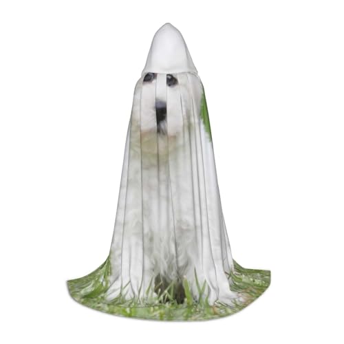 WYYDPPLK Langer Kapuzenumhang für Teenager, Bichon Frisé, Hund, Druck, Cosplay, Rollenparty, Halloween-Kostüme WYYDPPLK Langer Kapuzenumhang für Teenager, Bichon Frisé, Hund, Druck, Cosplay, Rollenparty, Halloween-Kostüme von WYYDPPLK