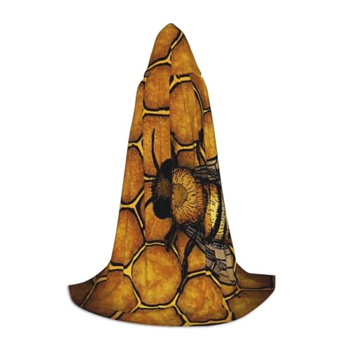 WYYDPPLK Langer Kapuzenumhang für Teenager, Bienen-Honigbienen-Druck, Cosplay, Rollenparty, Halloween-Kostüme WYYDPPLK Langer Kapuzenumhang für Teenager, Bienen-Honigbienen-Druck, Cosplay, Rollenparty, Halloween-Kostüme von WYYDPPLK