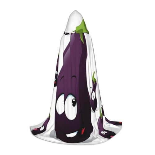 WYYDPPLK Langer Kapuzenumhang für Teenager, Cartoon-Auberginen-Druck, Cosplay, Rollenparty, Halloween-Kostüme WYYDPPLK Langer Kapuzenumhang für Teenager, Cartoon-Auberginen-Druck, Cosplay, Rollenparty, Halloween-Kostüme von WYYDPPLK