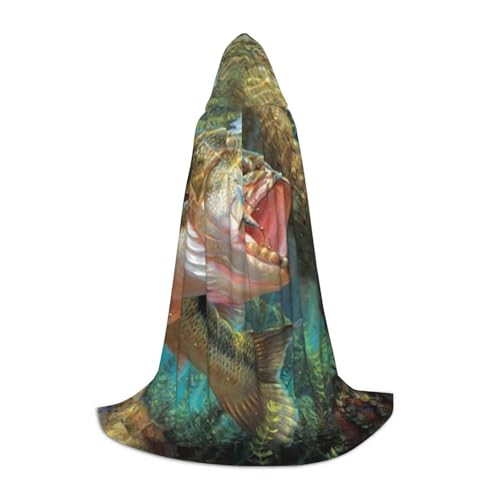 WYYDPPLK Langer Kapuzenumhang für Teenager, Fischdruck, Cosplay, Rolle, Party, Halloween-Kostüme WYYDPPLK Langer Kapuzenumhang für Teenager, Fischdruck, Cosplay, Rolle, Party, Halloween-Kostüme von WYYDPPLK