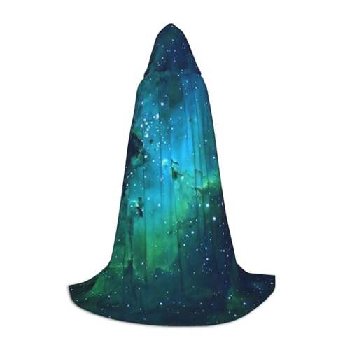 WYYDPPLK Langer Kapuzenumhang für Teenager, Galaxie, grüner Druck, Cosplay, Rolle, Party, Halloween-Kostüme WYYDPPLK Langer Kapuzenumhang für Teenager, Galaxie, grüner Druck, Cosplay, Rolle, Party, Halloween-Kostüme von WYYDPPLK