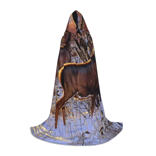 WYYDPPLK Langer Kapuzenumhang für Teenager, Hirsche, Bilddruck, Cosplay, Rollenparty, Halloween-Kostüme WYYDPPLK Langer Kapuzenumhang für Teenager, Hirsche, Bilddruck, Cosplay, Rollenparty, Halloween-Kostüme von WYYDPPLK