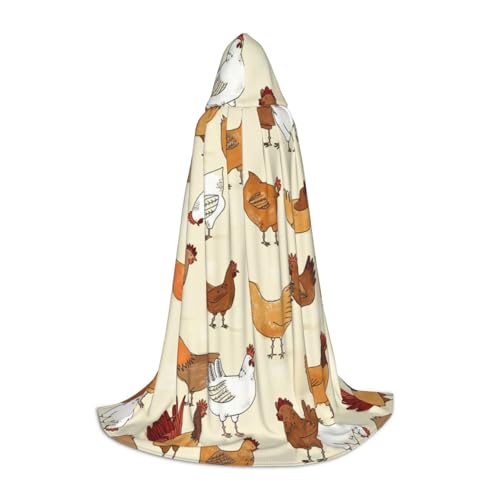 WYYDPPLK Langer Kapuzenumhang für Teenager, Hühnermuster, Druck, Cosplay, Rollenparty, Halloween-Kostüme WYYDPPLK Langer Kapuzenumhang für Teenager, Hühnermuster, Druck, Cosplay, Rollenparty, Halloween-Kostüme von WYYDPPLK
