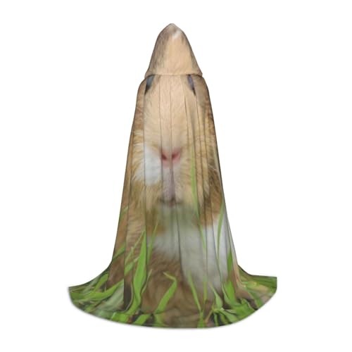 WYYDPPLK Langer Kapuzenumhang für Teenager, Meerschweinchen-Druck, Cosplay, Rollenparty, Halloween-Kostüme von WYYDPPLK
