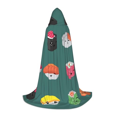 WYYDPPLK Langer Kapuzenumhang für Teenager, Sushi-Druck, Cosplay, Rollenparty, Halloween-Kostüme WYYDPPLK Langer Kapuzenumhang für Teenager, Sushi-Druck, Cosplay, Rollenparty, Halloween-Kostüme von WYYDPPLK