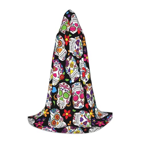 WYYDPPLK Langer Kapuzenumhang für Teenager, Totenkopf-Druck, Cosplay, Rollenparty, Halloween-Kostüme WYYDPPLK Langer Kapuzenumhang für Teenager, Totenkopf-Druck, Cosplay, Rollenparty, Halloween-Kostüme von WYYDPPLK