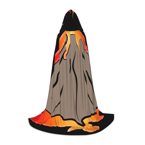 WYYDPPLK Langer Kapuzenumhang für Teenager, Vulkandruck, Cosplay, Rollenparty, Halloween-Kostüme WYYDPPLK Langer Kapuzenumhang für Teenager, Vulkandruck, Cosplay, Rollenparty, Halloween-Kostüme von WYYDPPLK