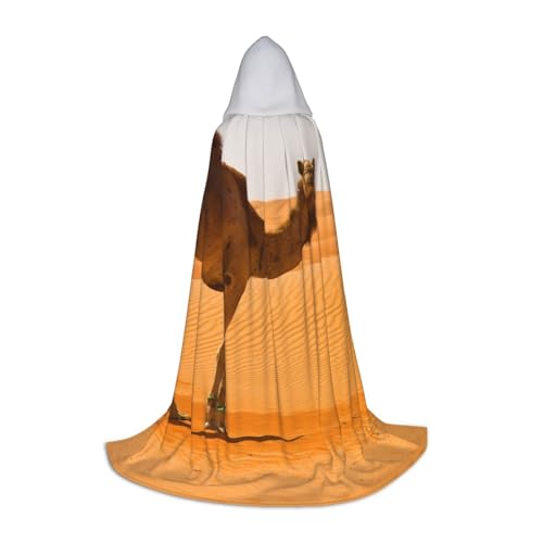 WYYDPPLK Langer Kapuzenumhang für Teenager, Wüstensand, Kamel, Druck, Cosplay, Rollenparty, Halloween-Kostüme WYYDPPLK Langer Kapuzenumhang für Teenager, Wüstensand, Kamel, Druck, Cosplay, Rollenparty, Halloween-Kostüme von WYYDPPLK