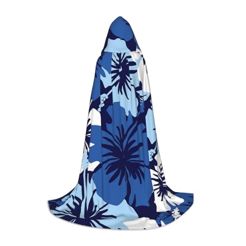 WYYDPPLK Langer Kapuzenumhang für Teenager, blauer Hibiskusdruck, Cosplay, Rollenparty, Halloween-Kostüme WYYDPPLK Langer Kapuzenumhang für Teenager, blauer Hibiskusdruck, Cosplay, Rollenparty, Halloween-Kostüme von WYYDPPLK