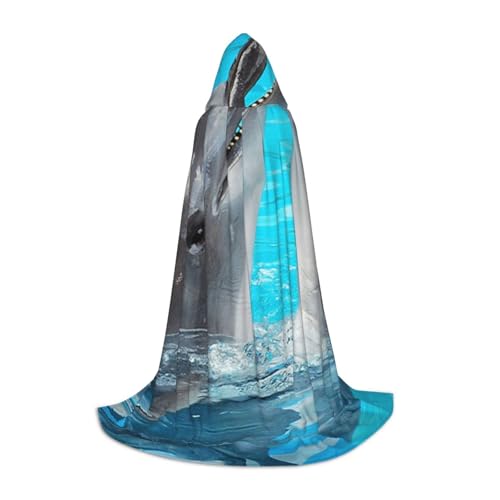 WYYDPPLK Langer Kapuzenumhang für Teenager, cooler Delfin-Druck, Cosplay, Rollenparty, Halloween-Kostüme WYYDPPLK Langer Kapuzenumhang für Teenager, cooler Delfin-Druck, Cosplay, Rollenparty, Halloween-Kostüme von WYYDPPLK