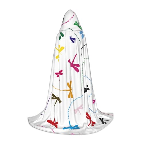 WYYDPPLK Langer Kapuzenumhang für Teenager, farbenfroher Libellen-Druck, Cosplay, Rollenparty, Halloween-Kostüme WYYDPPLK Langer Kapuzenumhang für Teenager, farbenfroher Libellen-Druck, Cosplay, Rollenparty, Halloween-Kostüme von WYYDPPLK