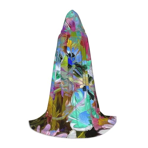 WYYDPPLK Langer Kapuzenumhang für Teenager, farbiger Blumendruck, Cosplay, Rollenparty, Halloween-Kostüme WYYDPPLK Langer Kapuzenumhang für Teenager, farbiger Blumendruck, Cosplay, Rollenparty, Halloween-Kostüme von WYYDPPLK