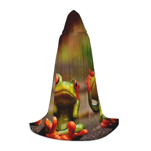 WYYDPPLK Langer Kapuzenumhang für Teenager, lustiger grüner Frösch-Druck, Cosplay, Rollenparty, Halloween-Kostüme WYYDPPLK Langer Kapuzenumhang für Teenager, lustiger grüner Frösch-Druck, Cosplay, Rollenparty, Halloween-Kostüme von WYYDPPLK