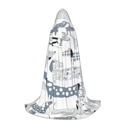 WYYDPPLK Langer Kapuzenumhang für Teenager, niedlicher Dackel-Druck, Cosplay, Rollenparty, Halloween-Kostüme WYYDPPLK Langer Kapuzenumhang für Teenager, niedlicher Dackel-Druck, Cosplay, Rollenparty, Halloween-Kostüme von WYYDPPLK