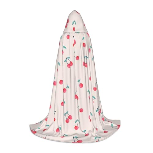 WYYDPPLK Langer Kapuzenumhang für Teenager, niedlicher roter Kirschdruck, Cosplay, Rollenparty, Halloween-Kostüme WYYDPPLK Langer Kapuzenumhang für Teenager, niedlicher roter Kirschdruck, Cosplay, Rollenparty, Halloween-Kostüme von WYYDPPLK