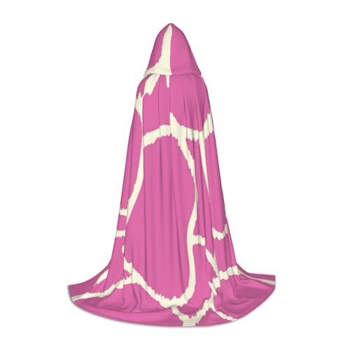 WYYDPPLK Langer Kapuzenumhang für Teenager, rosa Giraffen-Textur, Druck, Cosplay, Rollenparty, Halloween-Kostüme von WYYDPPLK