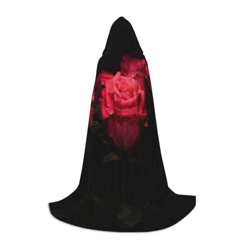 WYYDPPLK Langer Kapuzenumhang für Teenager, rote Rose und schwarze Blätter, Druck, Cosplay, Rollenparty, Halloween-Kostüme WYYDPPLK Langer Kapuzenumhang für Teenager, rote Rose und schwarze Blätter, Druck, Cosplay, Rollenparty, Halloween-Kostüme von WYYDPPLK