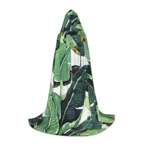 WYYDPPLK Langer Kapuzenumhang für Teenager, tropische Bananenpalmenblätter, Druck, Cosplay, Rollenparty, Halloween-Kostüme WYYDPPLK Langer Kapuzenumhang für Teenager, tropische Bananenpalmenblätter, Druck, Cosplay, Rollenparty, Halloween-Kostüme von WYYDPPLK